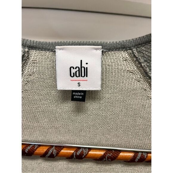 CAbi Sage Drape Picket Waterfall Open Front Cardigan Sweater sz S EUC - Picture 5 of 7